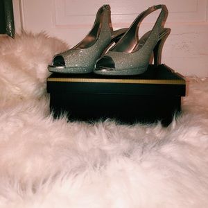 Sparkly Silver Heels